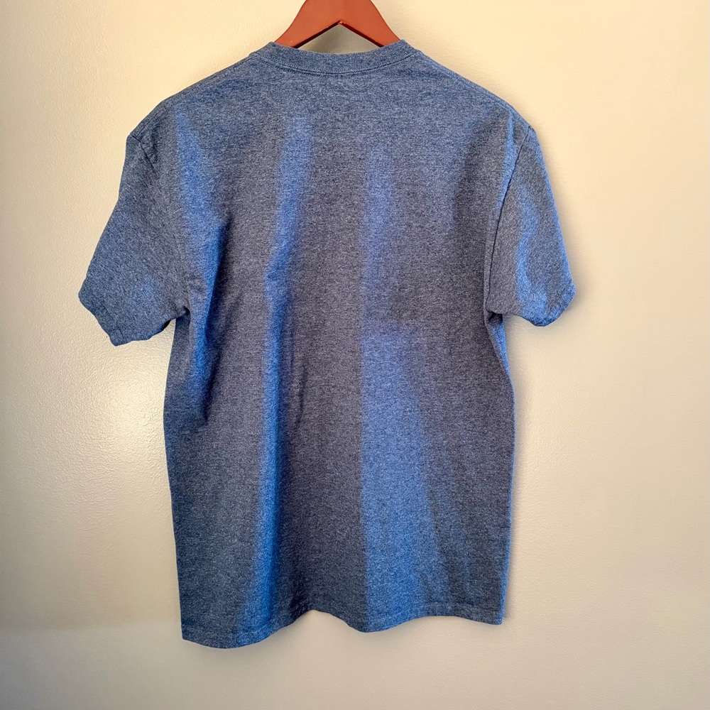 Gildan Medium New York Empire State Graphic Tee Gray Short Sleeve Heather Gray - Picture 3 of 8